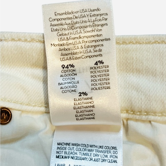 Mother The Rascal Crop Frey, Jeans, Straight Leg, Color Cream Puff, Size 27 - Picture 10 of 14